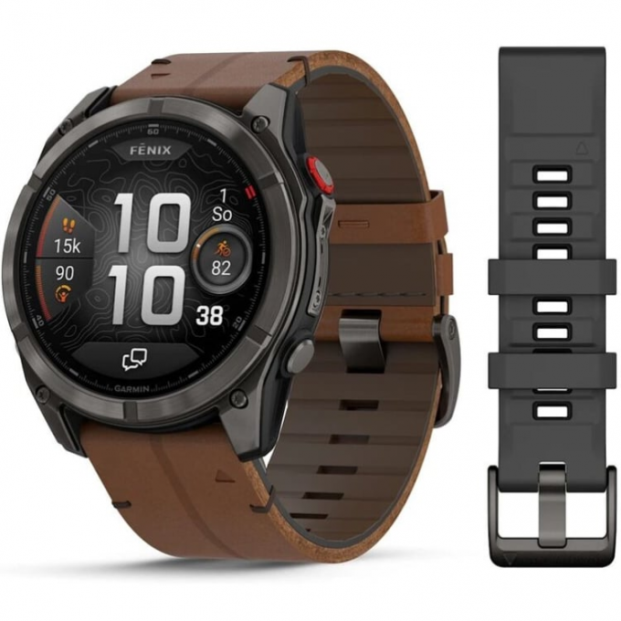 Часы GARMIN FENIX 8 PRO AMOLED 51 MM SAPPHIRE, GRAPHITE/TITANIUM CARBON GRAY DLC TITANIUM 010-03199-40