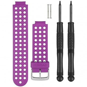 Ремешок сменный для GARMIN FORERUNNER 220 (пластик) бело/фиолетовый Ремешок сменный для GARMIN FORERUNNER 220 (пластик) бело/фиолетовый