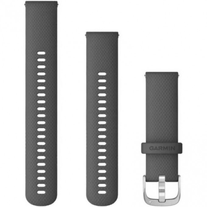 Ремешок сменный GARMIN VIVOACTIVE 4, 22MM BAND, SHADOW GRAY/SILVER 010-12932-20